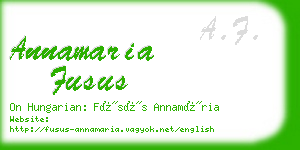 annamaria fusus business card